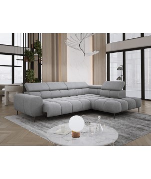 Narożnik PLAZA L Prawostronny z elektryczną regulacją siedziska w tkaninie APHRODITE 19 WERSAL