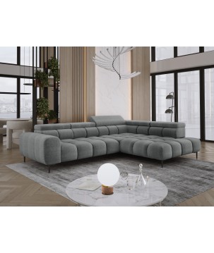 Narożnik PLAZA L Prawostronny z elektryczną regulacją siedziska w tkaninie EDEN 18 WERSAL