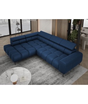 Narożnik PLAZA L Lewostronny z elektryczną regulacją siedziska w tkaninie SOLAR 79 WERSAL