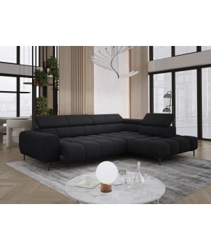 Narożnik PLAZA L Prawostronny z elektryczną regulacją siedziska w tkaninie APHRODITE 23 WERSAL