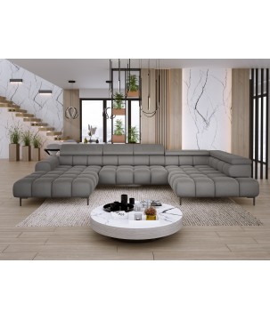 Narożnik PLAZA XL Prawostronny z elektryczną regulacją siedziska Tkanina APHRODITE 22 WERSAL