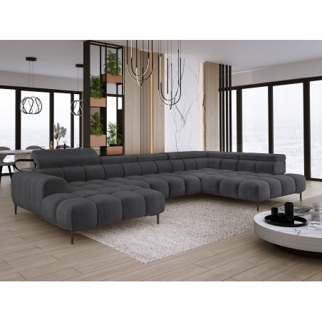 Narożnik PLAZA XL Prawostronny z elektryczną regulacją siedziska Tkanina EDEN 21 WERSAL