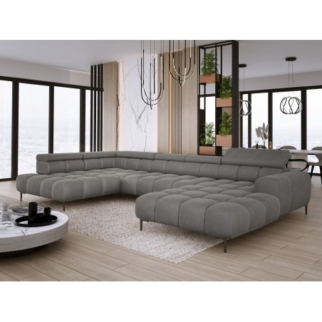 Narożnik PLAZA XL Lewostronny z elektryczną regulacją siedziska Tkanina APHRODITE 22 WERSAL