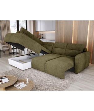 Narożnik CALVANO L Lewostronny z wysuwanym siedziskiem w tkaninie AUSTIIN 12 WERSAL