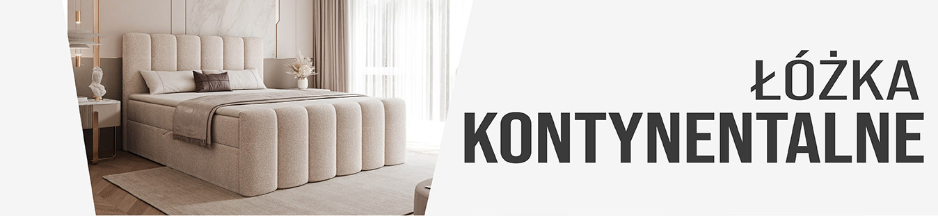 Prawdziwe łóżka kontynentalne z pojemnikiem i materacem: 120x200, 140x200, 160x200, 180x200, 200x200 - sklep internerowy Domo Home